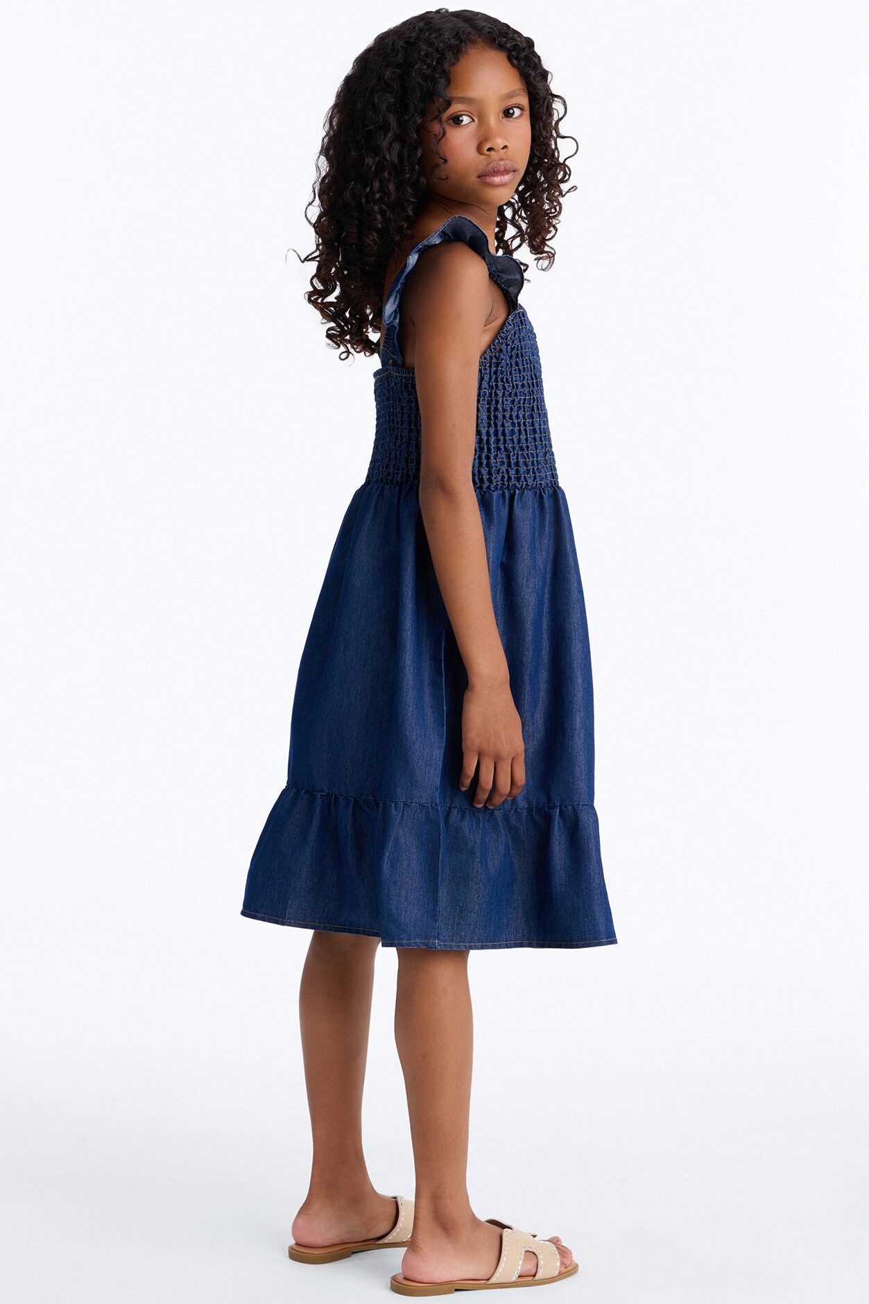 Mini Staying Positive Denim Dress - Dark Wash