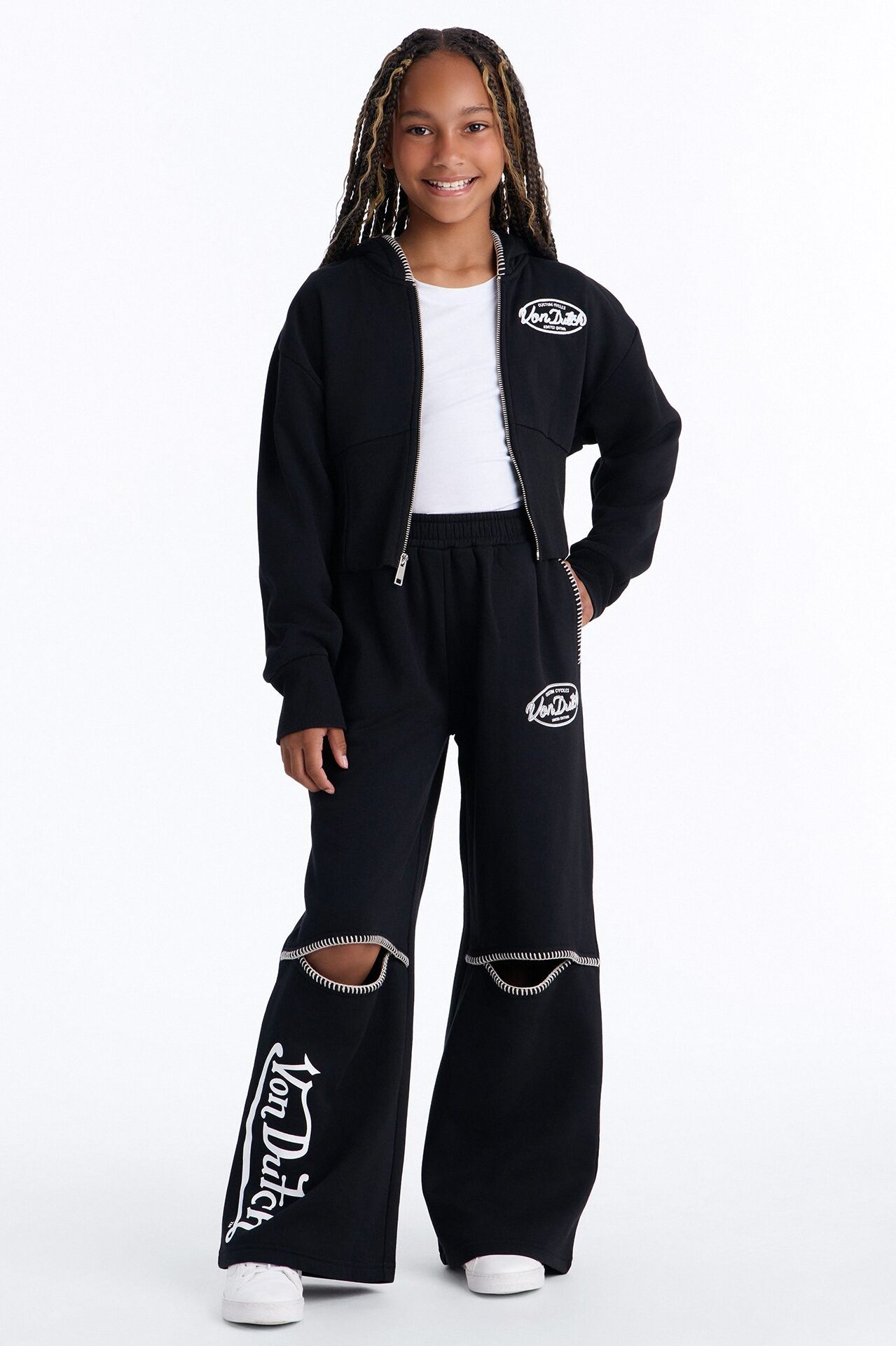 Mini Von Dutch After Hours Fleece Pants - Black