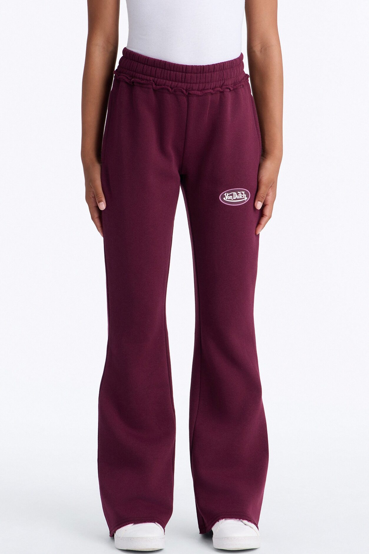 Mini Von Dutch Night Drive Flare Pants - Burgundy