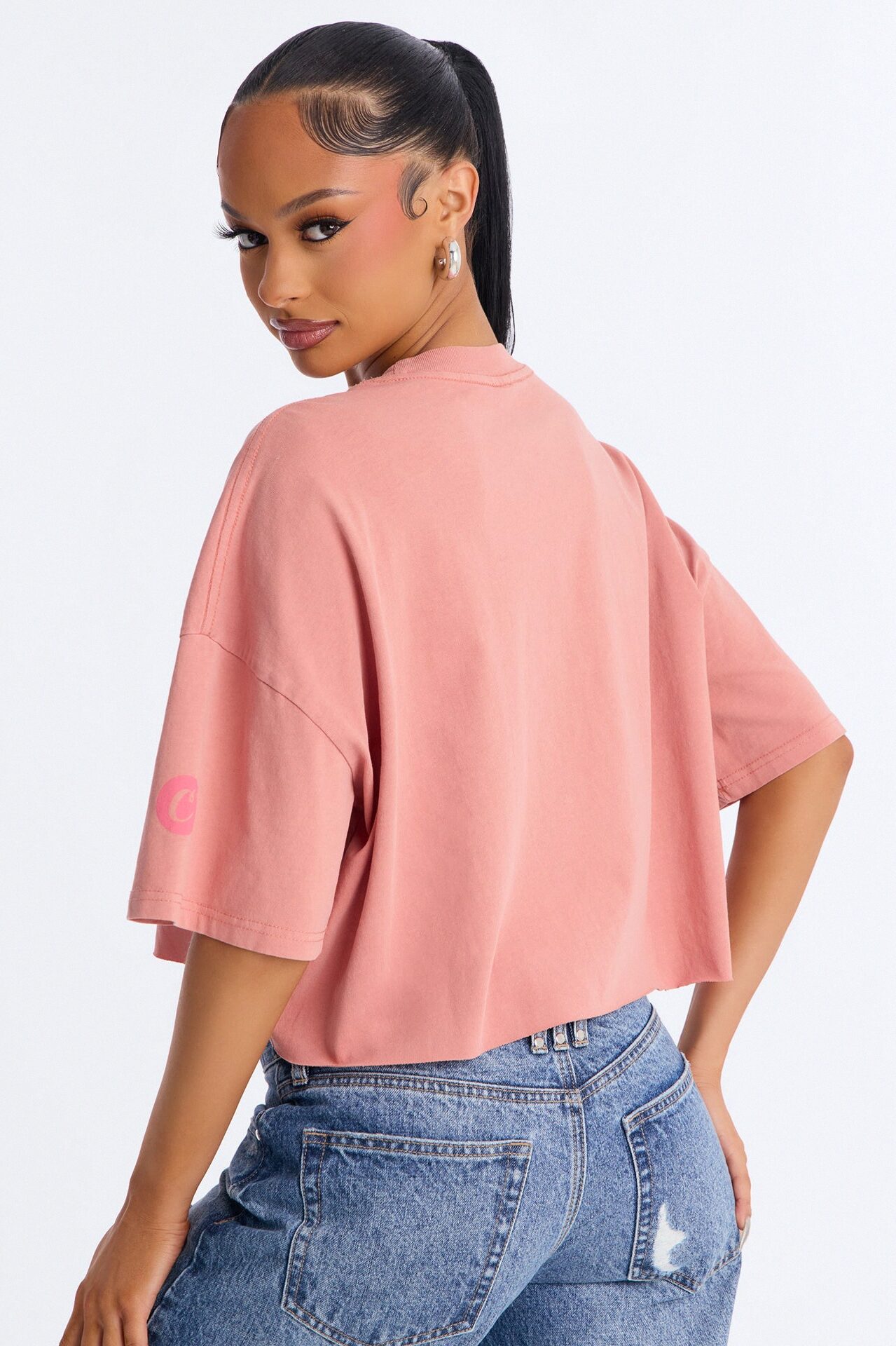 Cookies Cropped Girly Tee - Pink