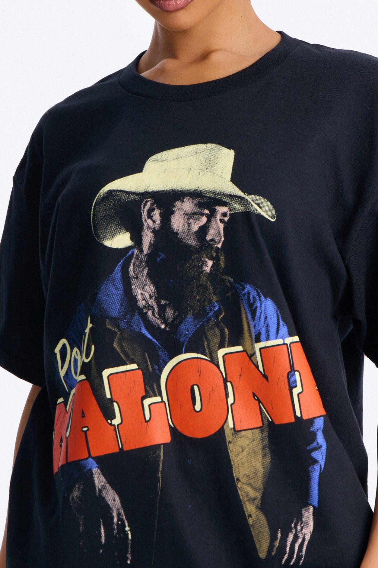 Post Malone Cowboy Hat Tee - Black