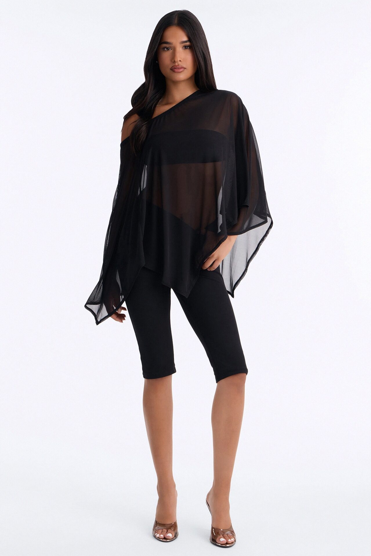 Eva Off Shoulder 3 Piece Capri Set - Black