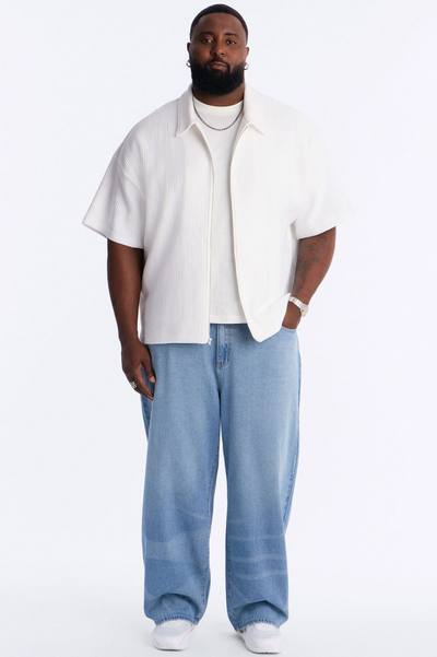 The Collective Baggy Jeans - Medium Blue Wash