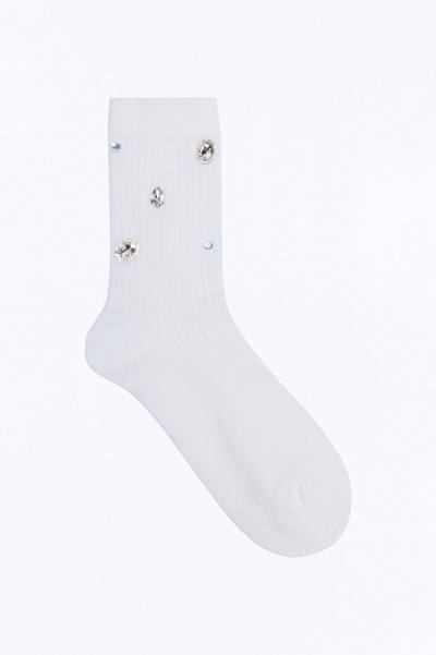 Running With The Stars Crew Socks - White