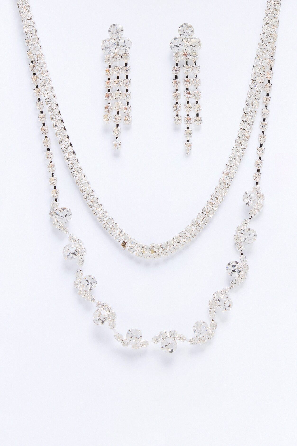 Devotion Necklace And Earring Set - Silver