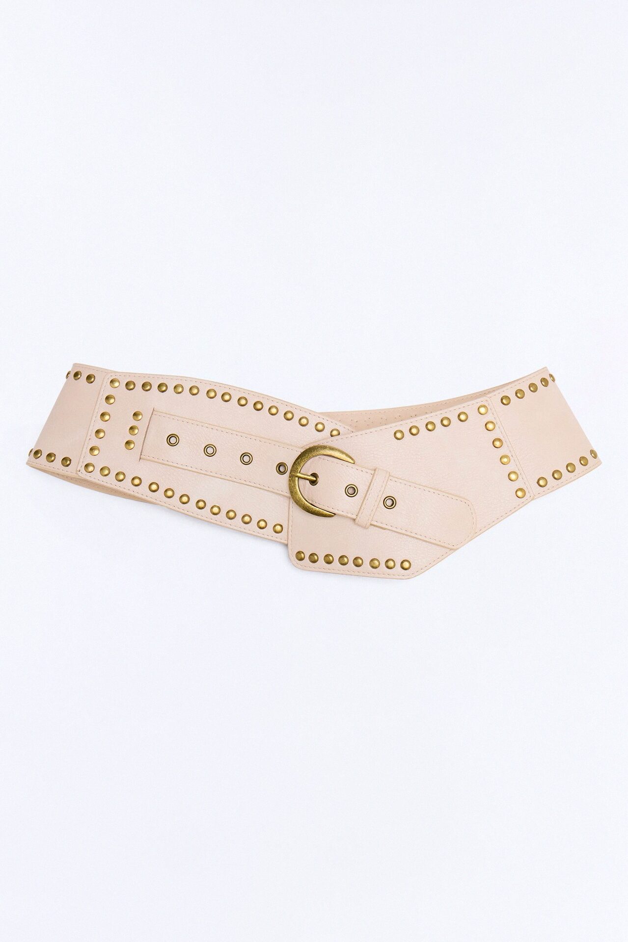 Stay Right Here Faux Leather Wide Belt - Ivory