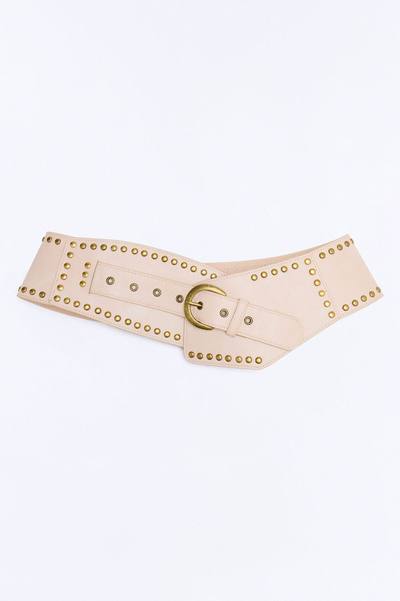 Stay Right Here Faux Leather Wide Belt - Ivory