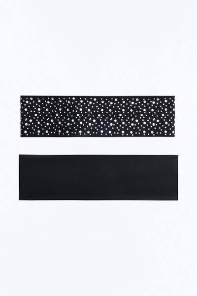 Starry Night 2 Piece Headband Set - Black
