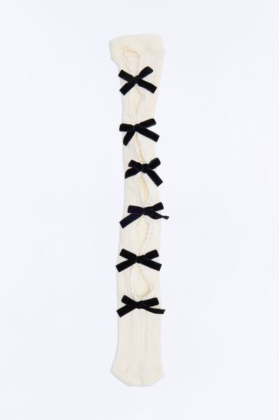 Play That Game Over The Knee Socks - White/Black