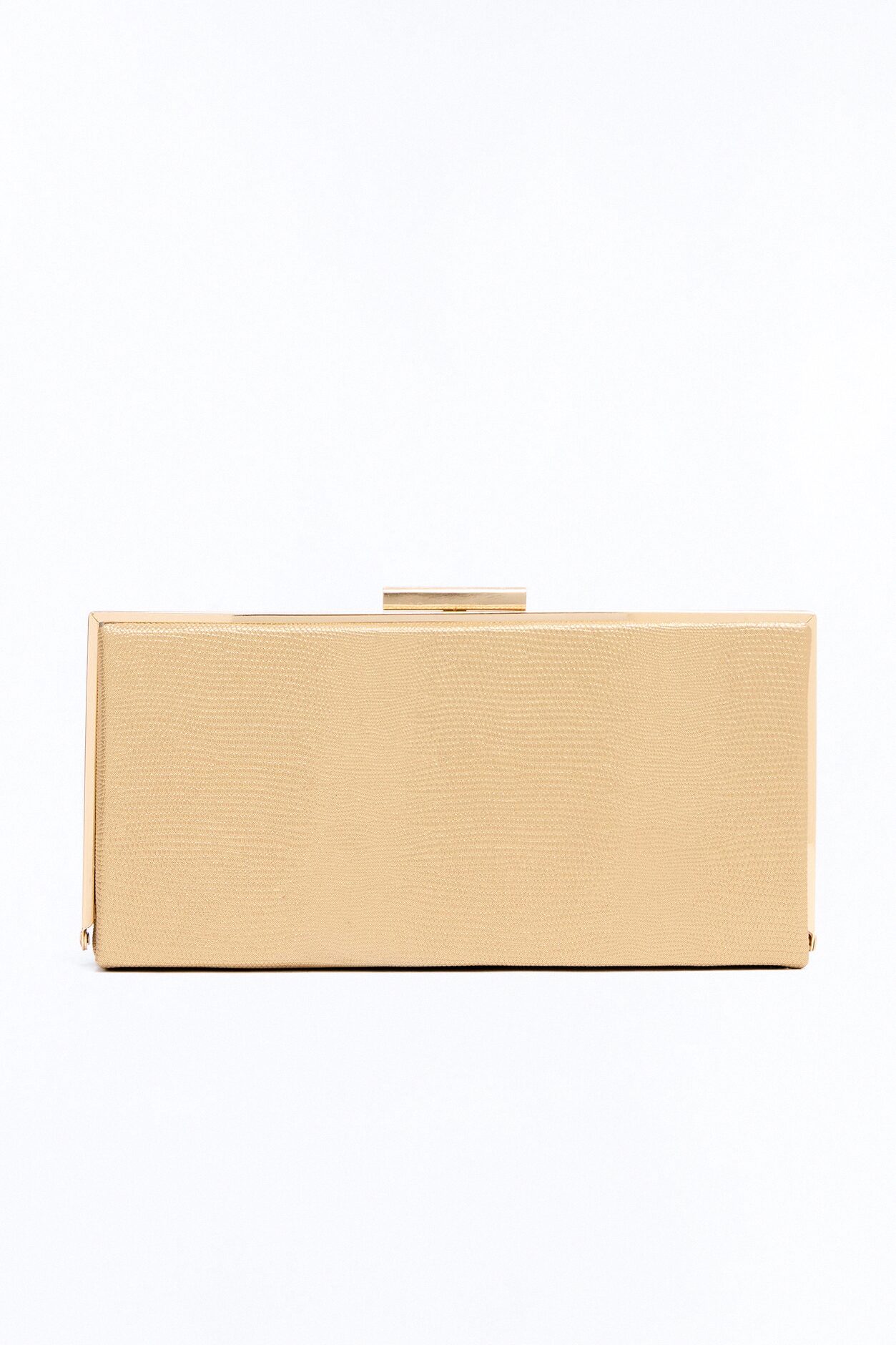 After Dark Embossed Croc Clutch - Gold