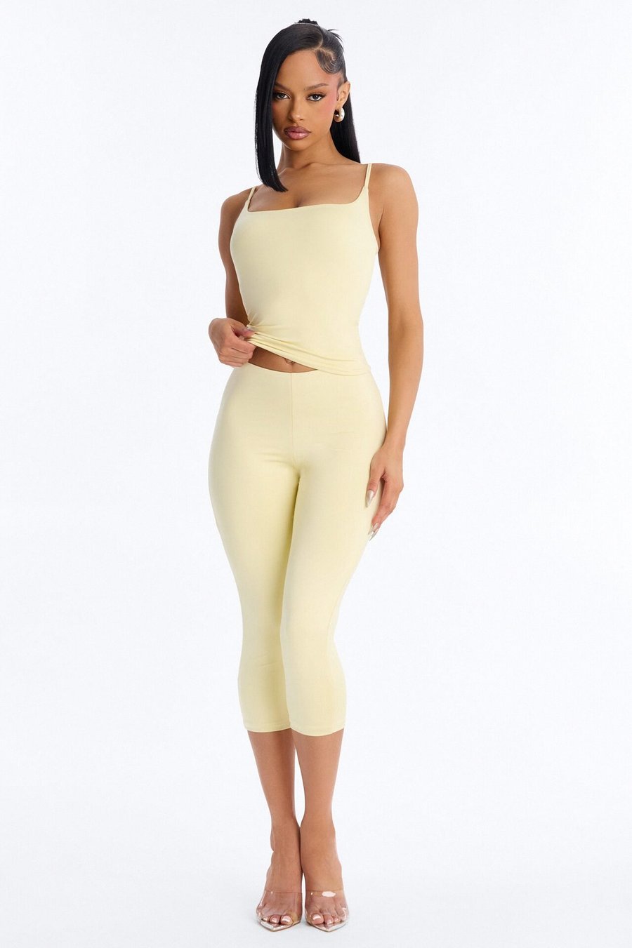 Contour Double Lined Cami Top - Yellow