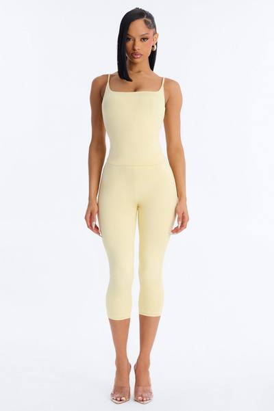 Contour Double Lined Capri Pant - Yellow