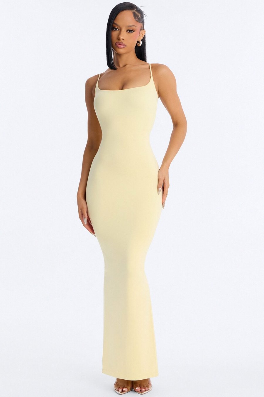 Seamless Smooth Double Lined Maxi Dress - Yellow