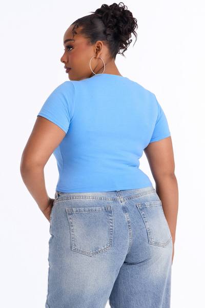 Delaney Short Sleeve Top - Periwinkle