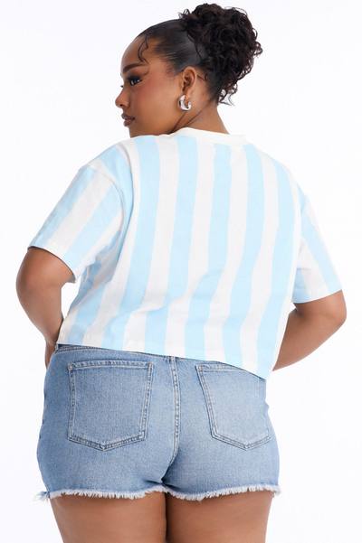 St. Tropez Stripe T-Shirt - Blue/combo