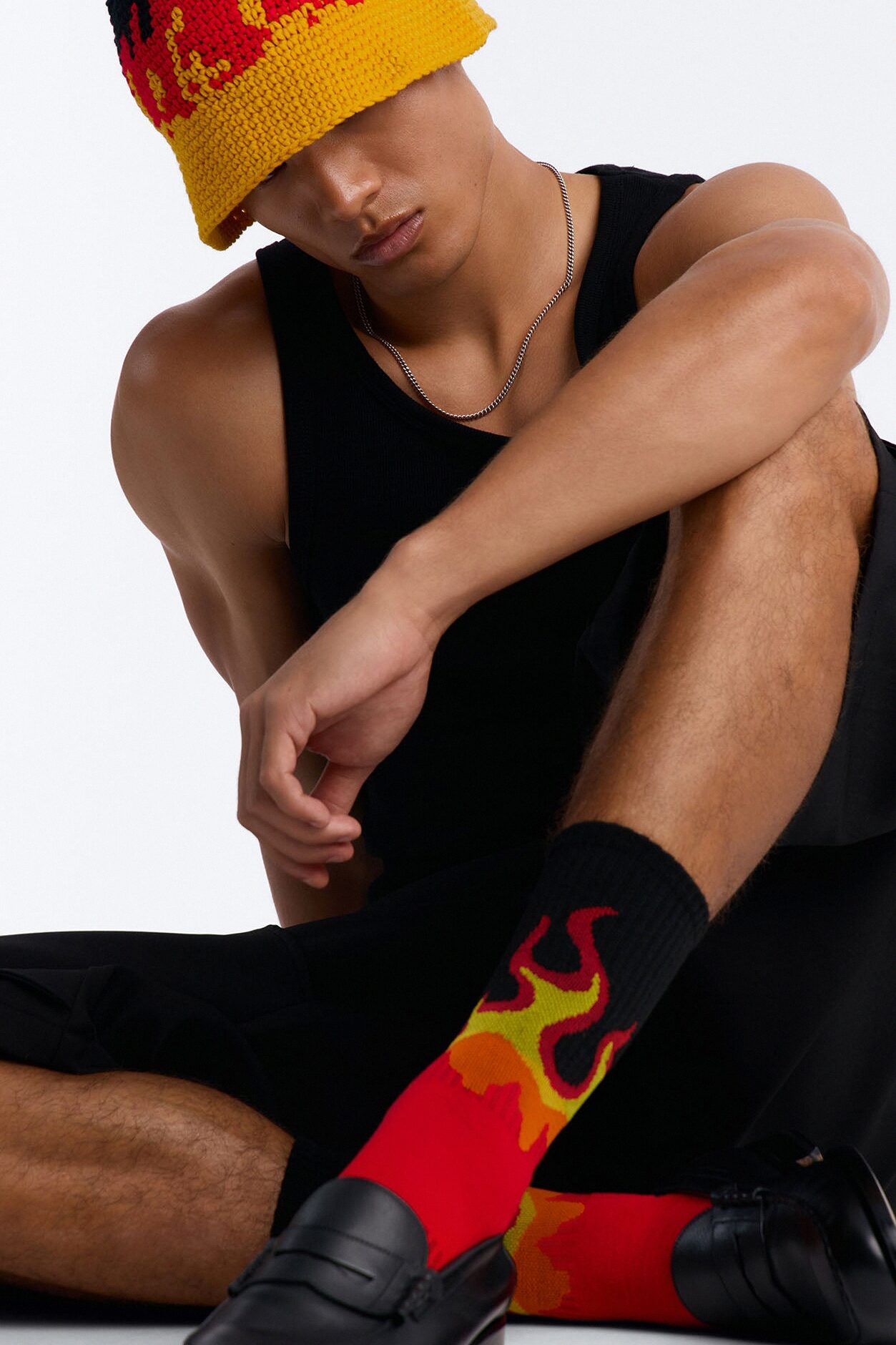 Inferno Flame Crew Socks - Multi Color