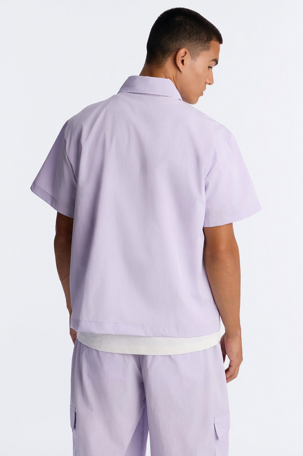 Gable Pocket Quarter Zip Polo - Purple