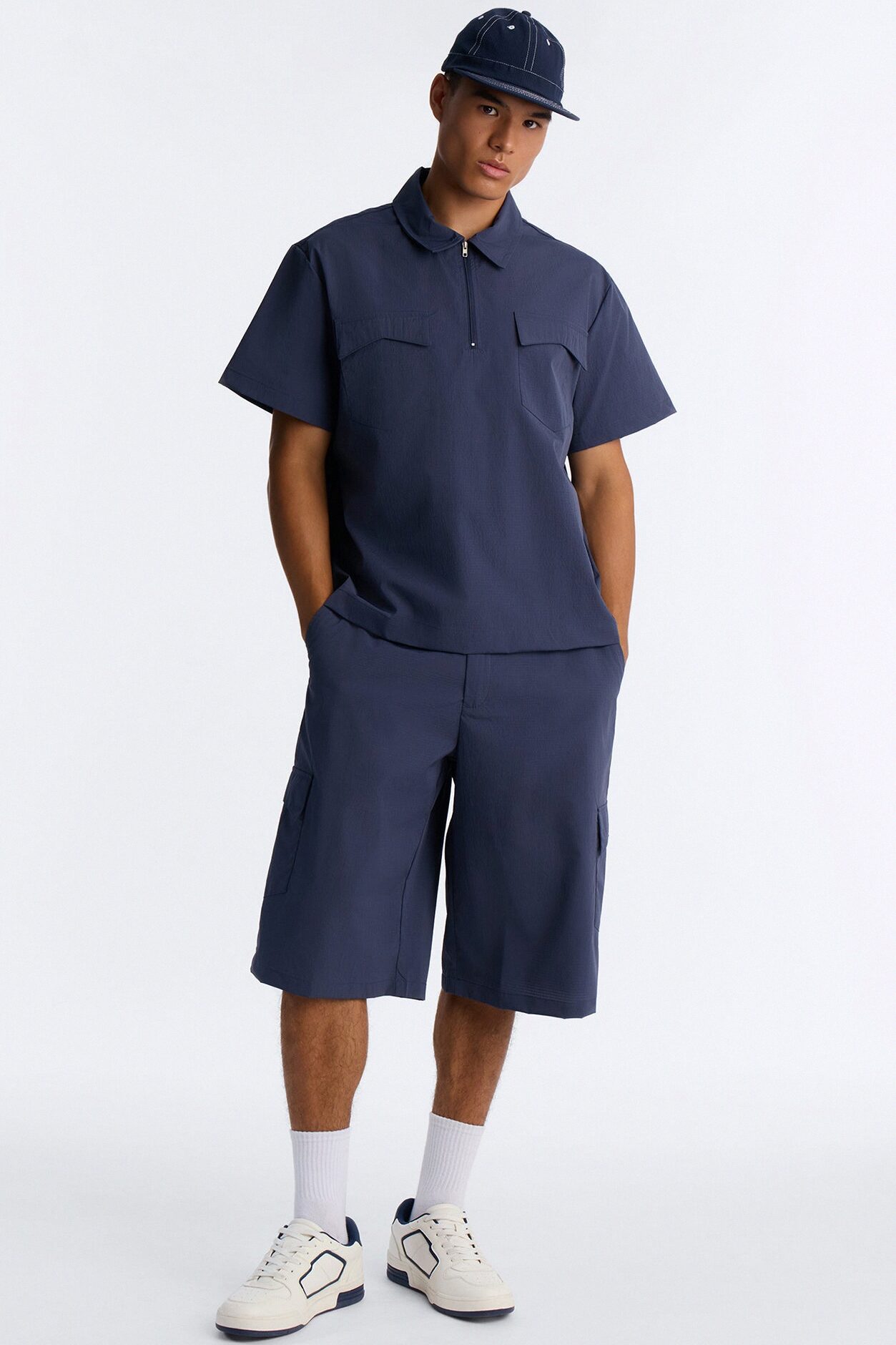 Gable Pocket Baggy Short - Navy