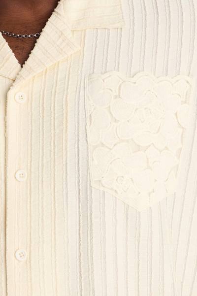 Sunday Social Cuban Collar Button Up Shirt - Cream