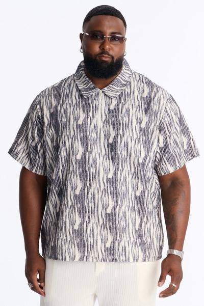 Starry Night Quarter Zip Polo - Blue/combo