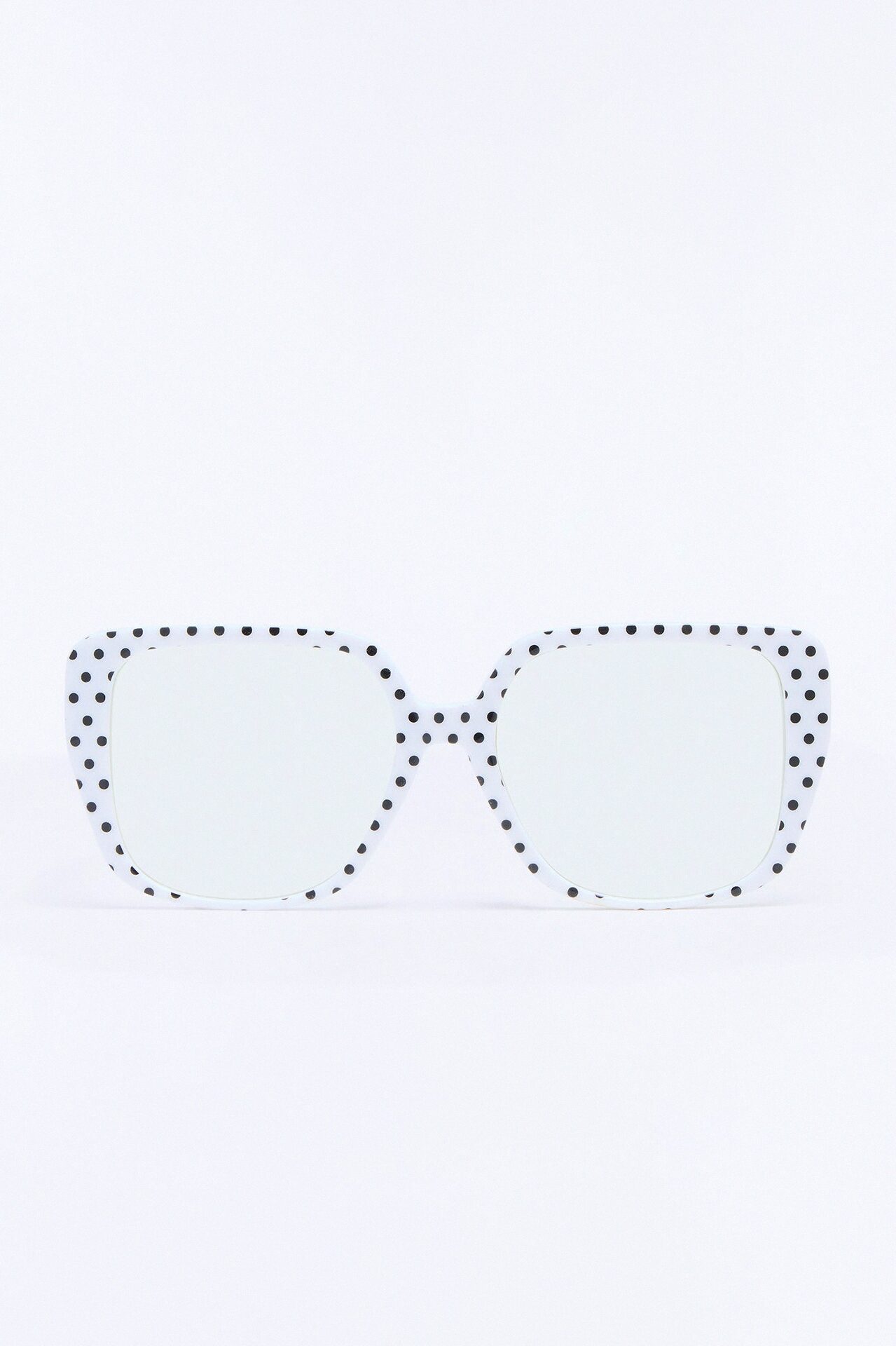 Polished Polka Dot Blue Light Glasses - White/Black