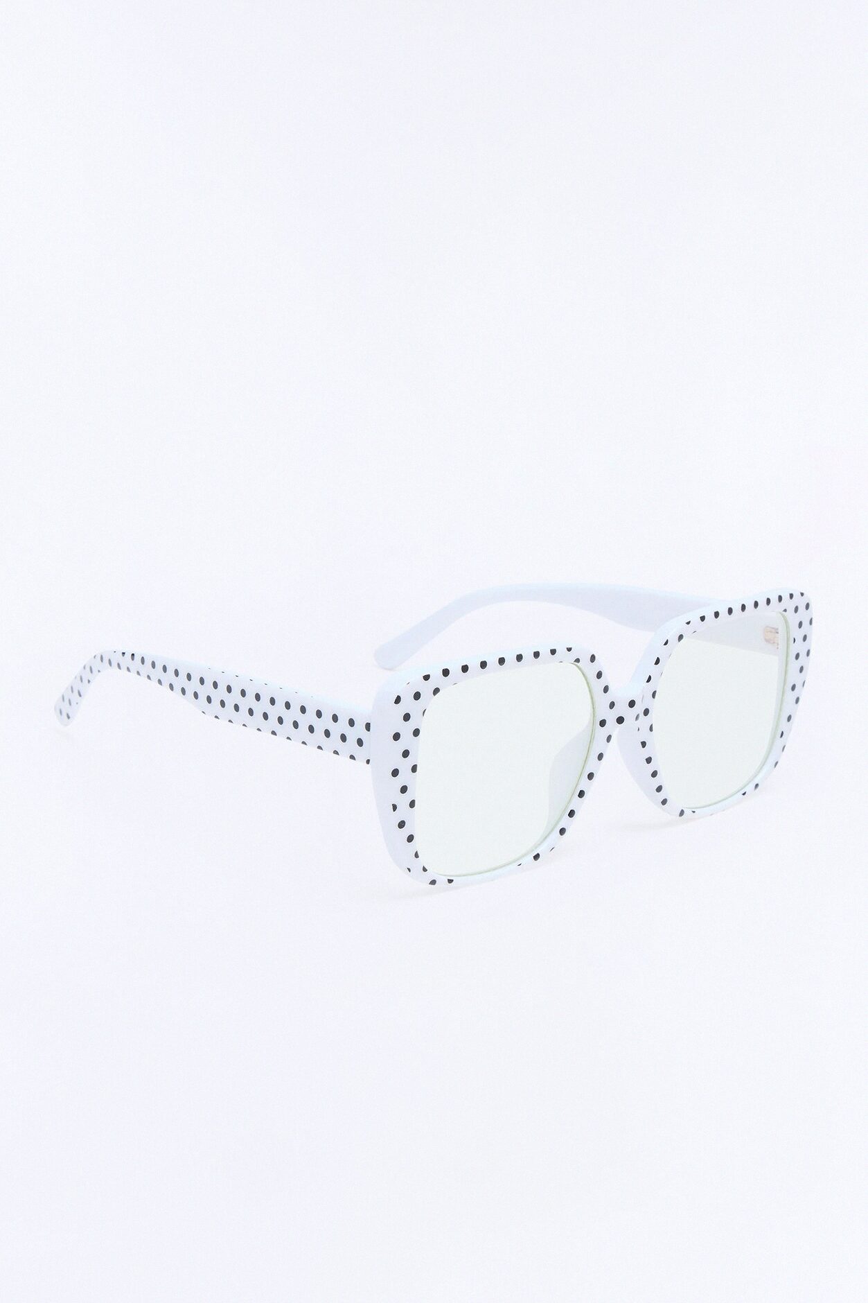 Polished Polka Dot Blue Light Glasses - White/Black