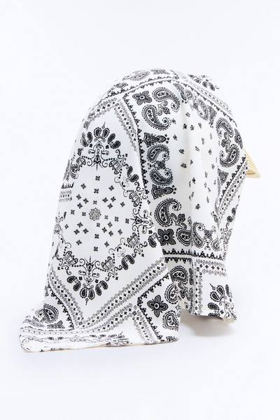 Gran Torino Straw Visor And Head Wrap - White/combo