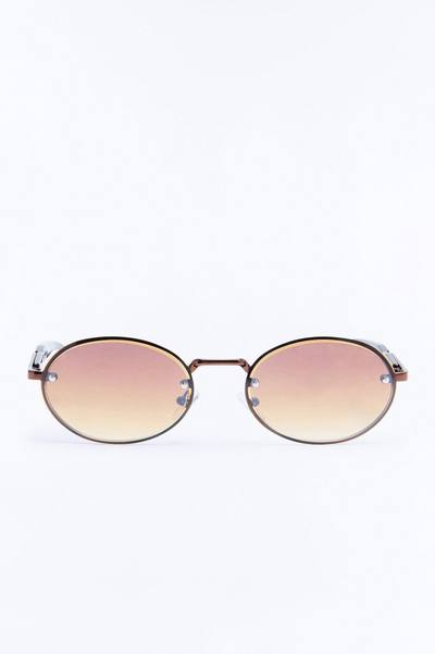 Watch Your Back Circular Sunglasses - Brown