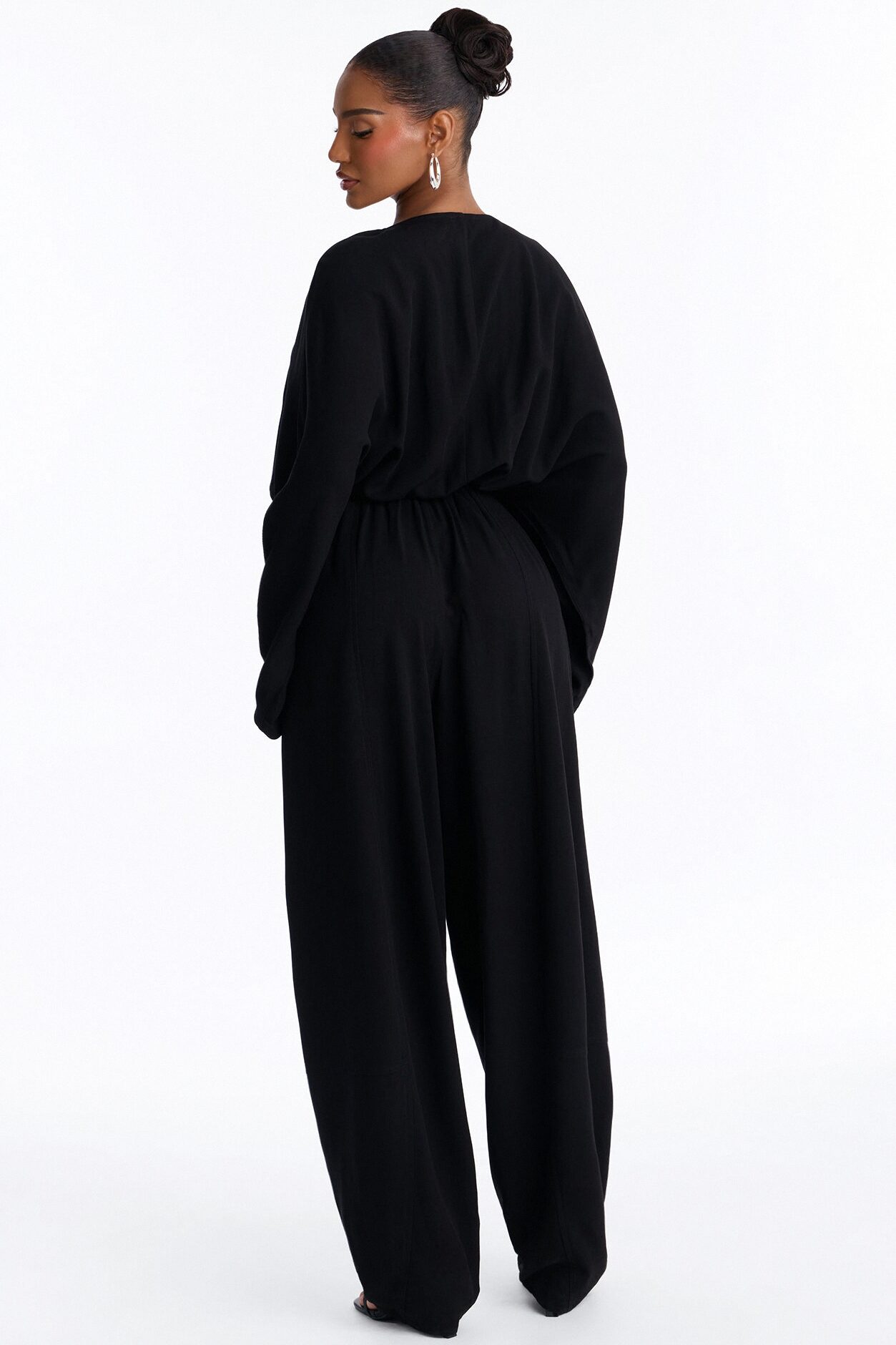 Emery Linen Straight Leg Jumpsuit - Black