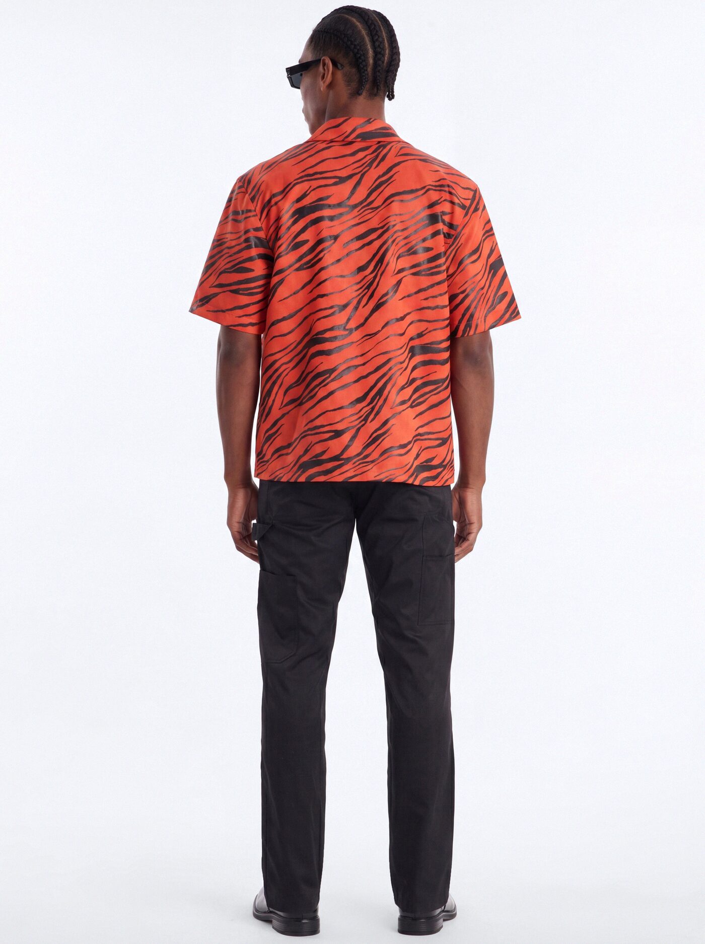 Can't Be Tamed Cuban Collar Button Up Shirt - Orange