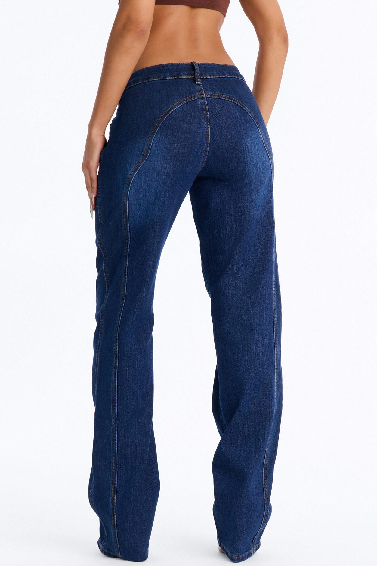Soho Low Rise Stretch Straight Leg Jeans - Dark Wash