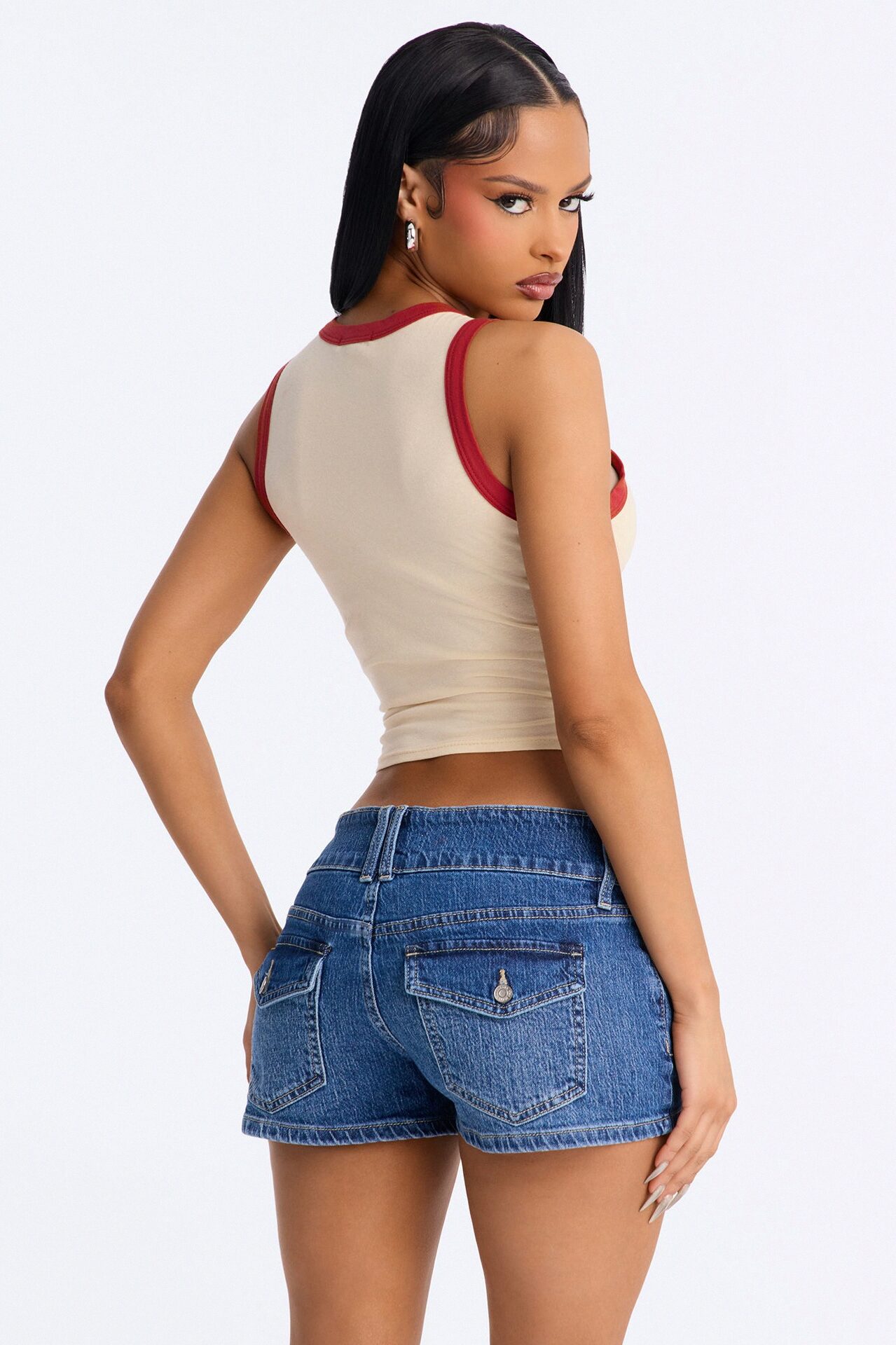Tequila Sunset Contrast Tank Top - Butter Yellow