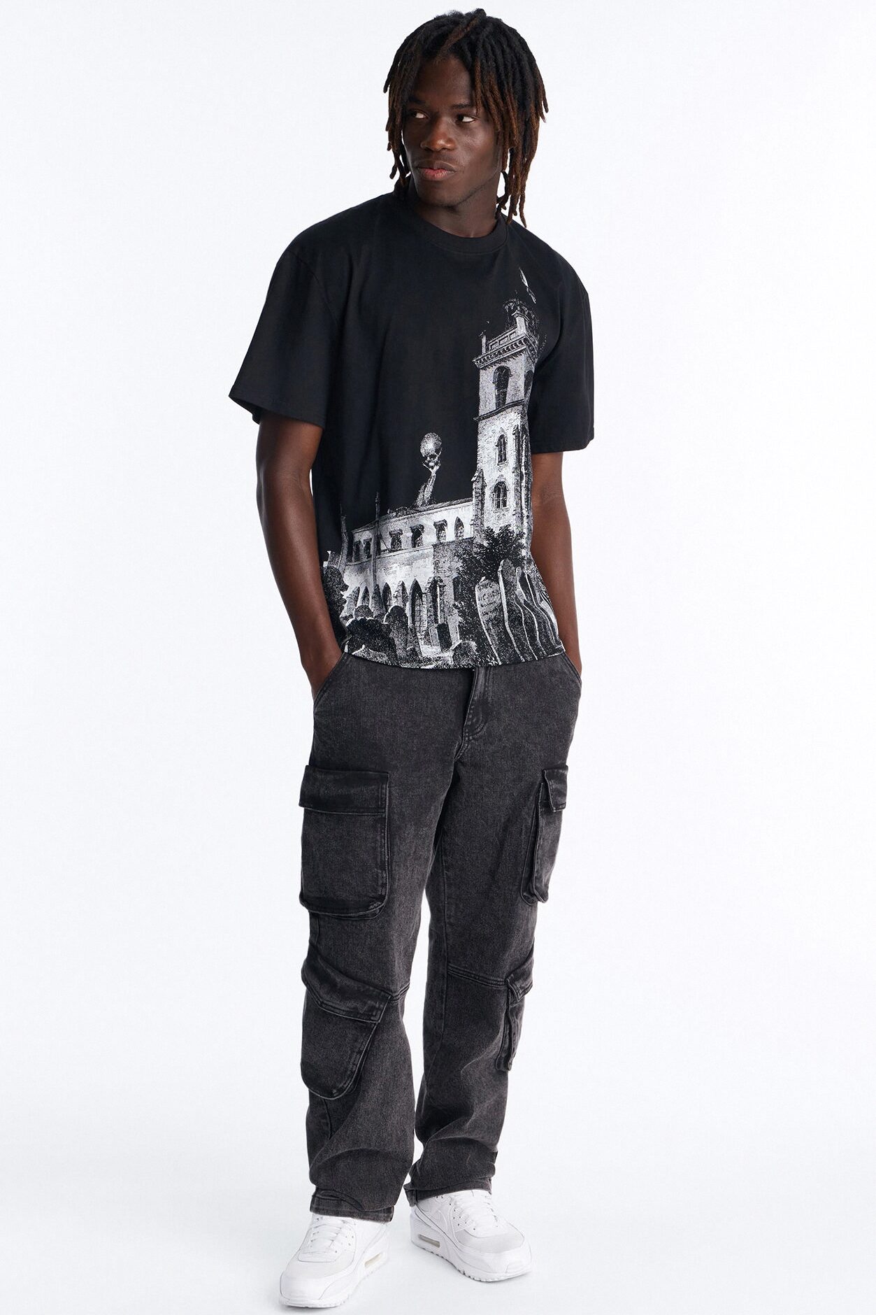 Looming Death Oversized Short Sleeve Tee - Black