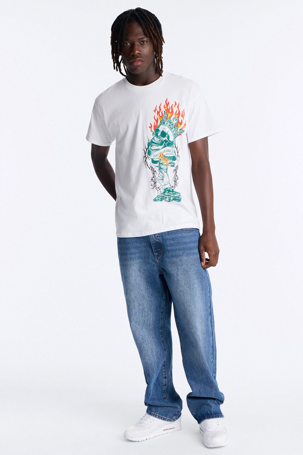 Let's Make Some Money Oversized Short Sleeve Tee - White