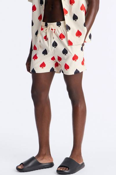 Royal Spade Swim Trunk 4″ - White/combo