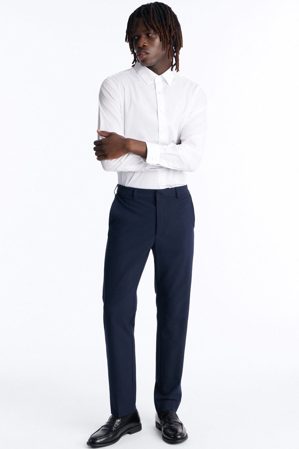 Windsor Luxe Slim Trouser - Navy