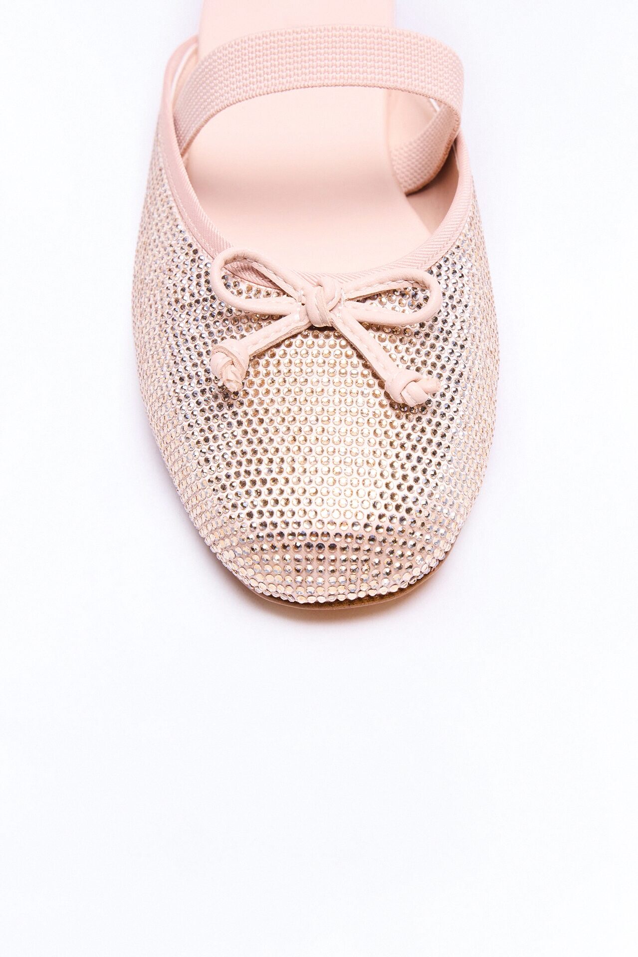 Steve Madden Cutesy Rhinestone Ballet Flats - Champagne