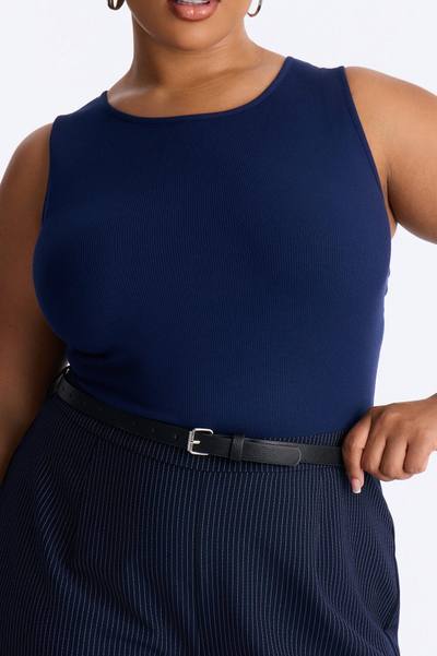Jen Twofer Pinstripe Jumpsuit - Navy