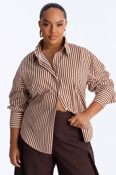 Newport Striped Shirt - Chocolate/Combo