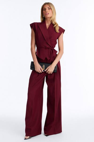 Going Places Blazer Pant Set - Burgundy
