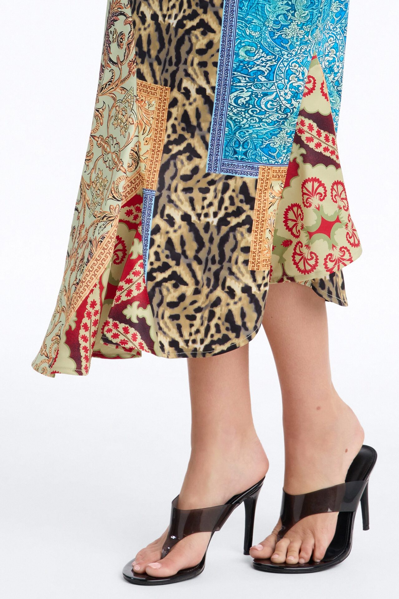 Newest Obsession Satin Midi Skirt - Multi Color