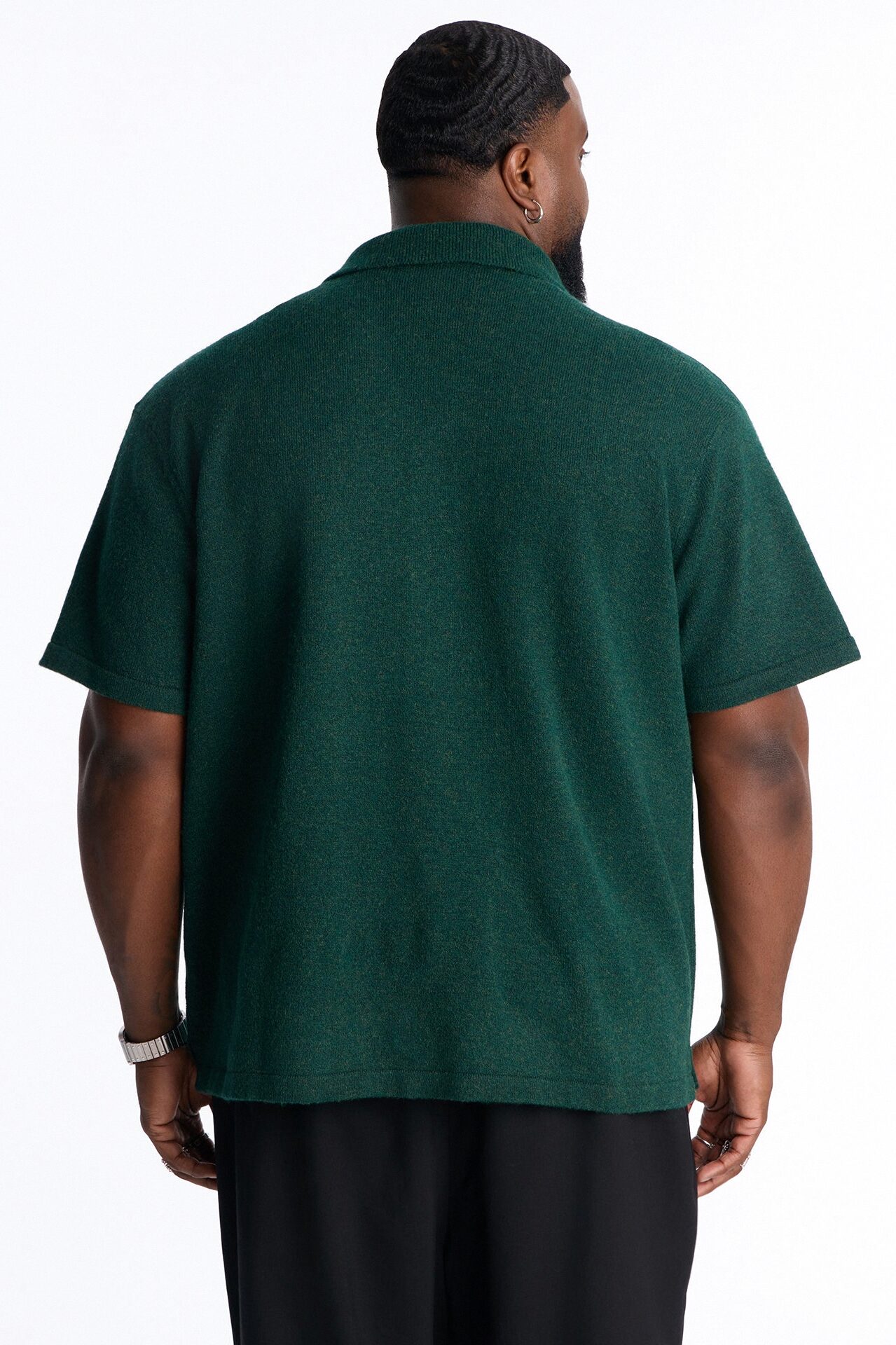 Soft Mode Relaxed Cuban Collar Button Up Shirt - Green