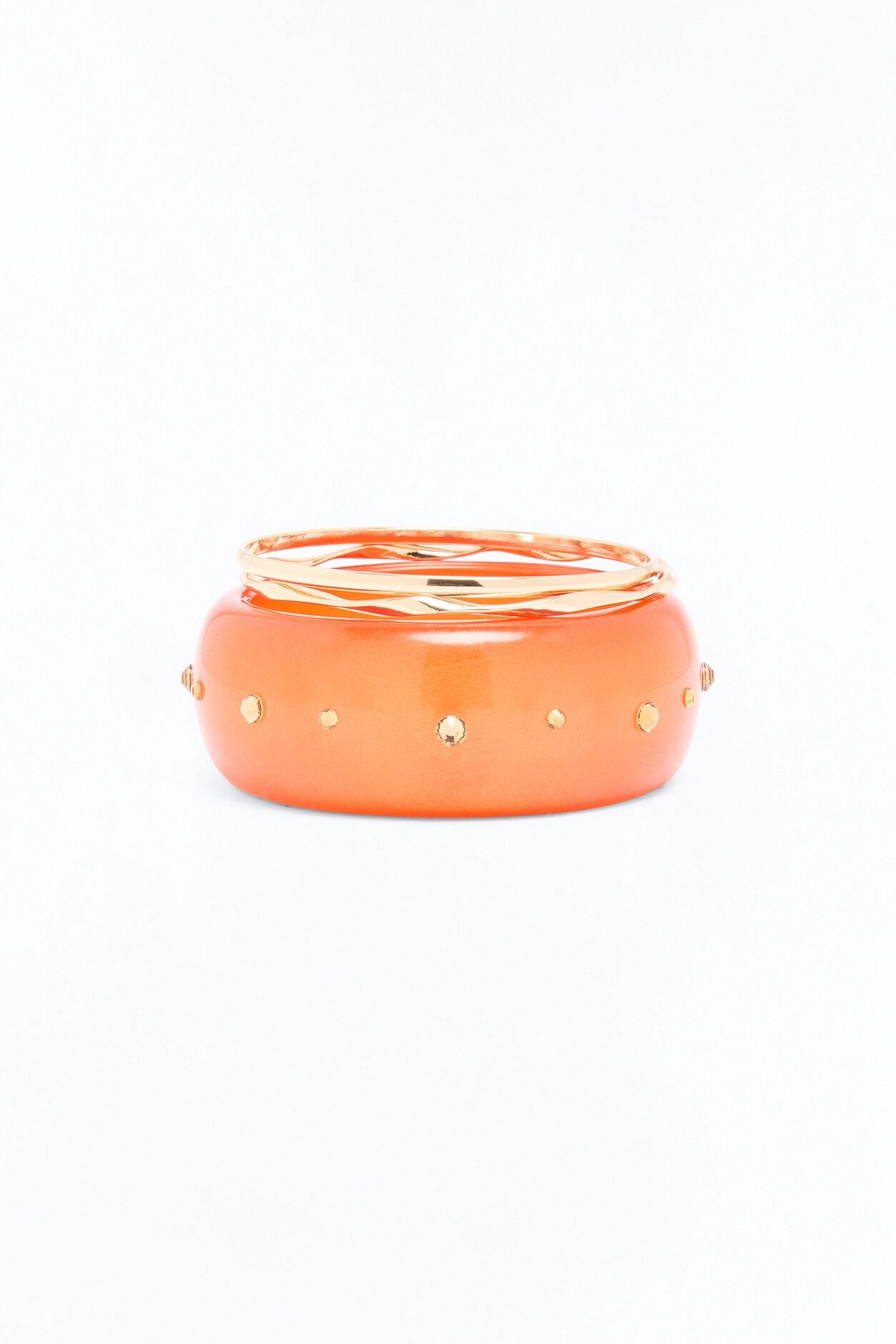 Cabo Sunsets 3 Piece Bracelet Set - Gold/Orange