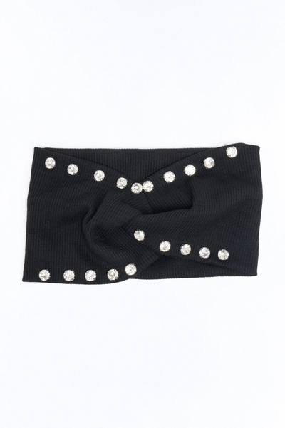 Stardust Rhinestone Headband - Black