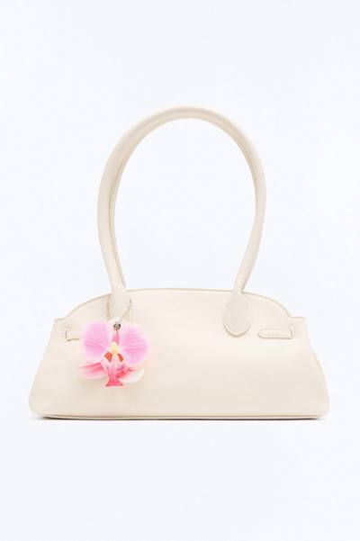 Orchid Of The Desert Faux Leather Handbag - Ivory
