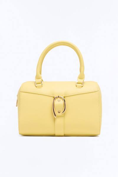 On My Good Side Faux Leather Handbag - Yellow