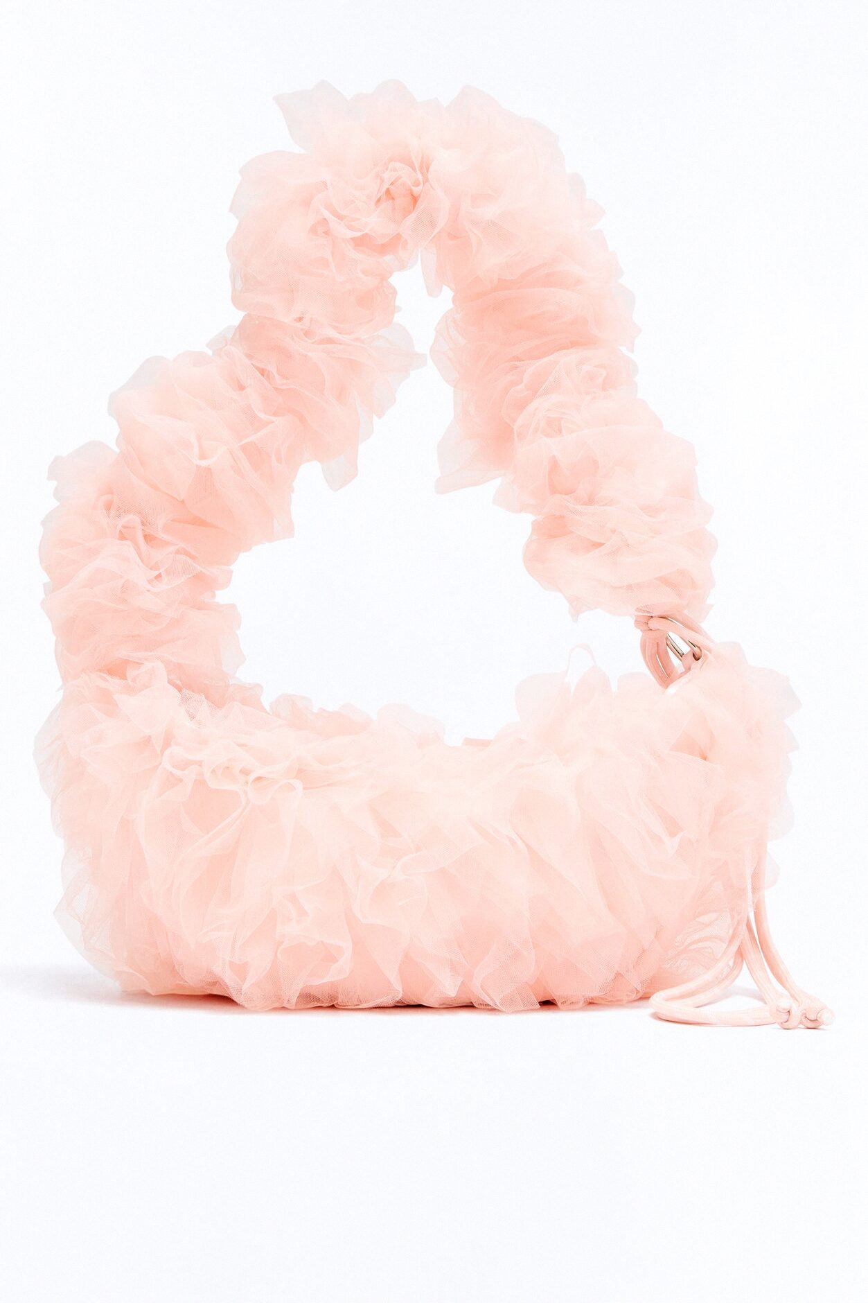 On Cloud Nine Ruffle Shoulder Handbag - Blush