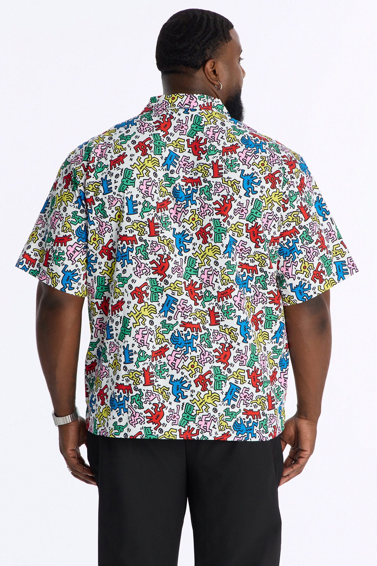 Keith Haring Drip Button Up Shirt - Multi Color