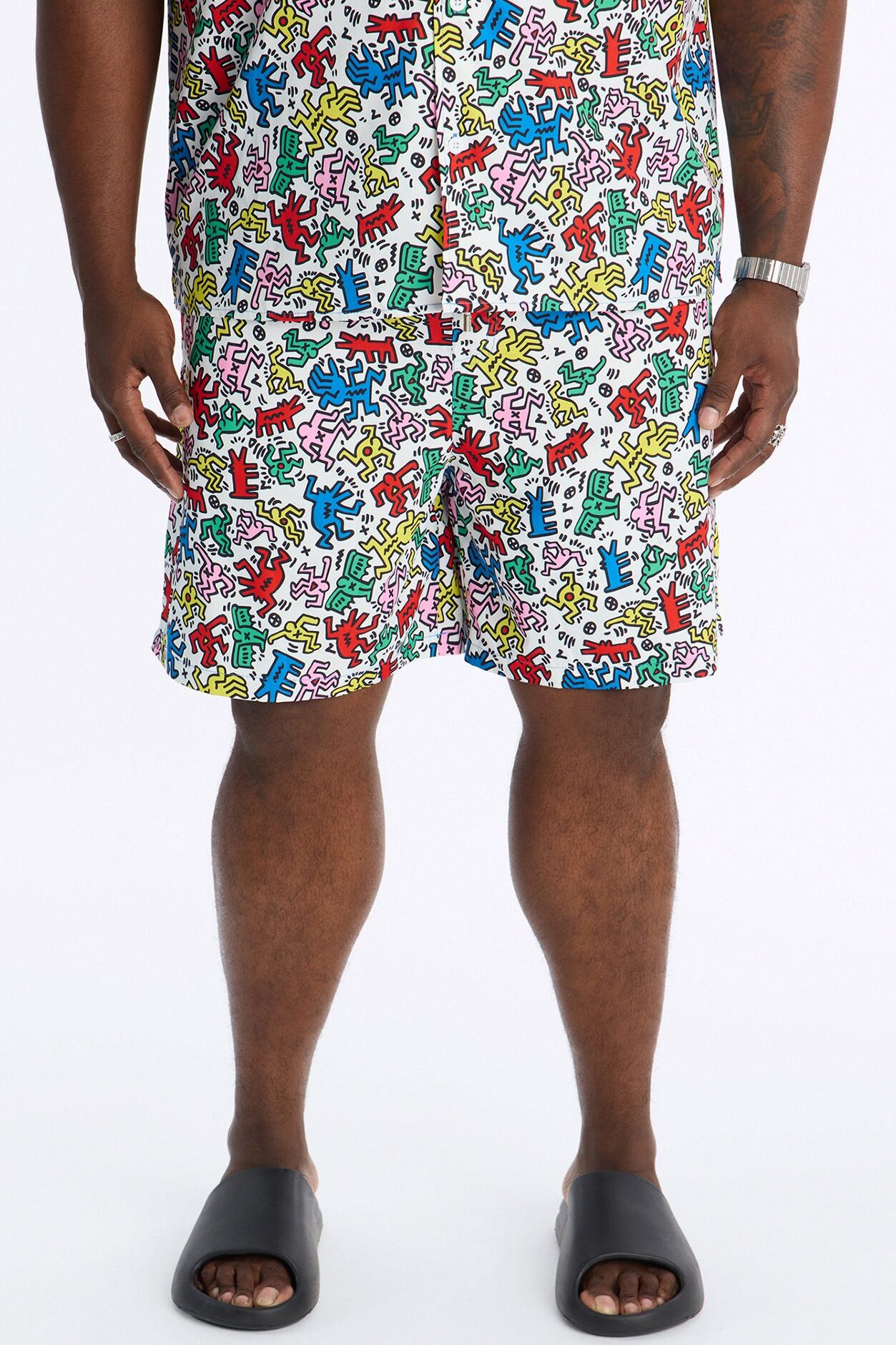 Keith Haring Drip Swim Trunk 7″ - Multi Color