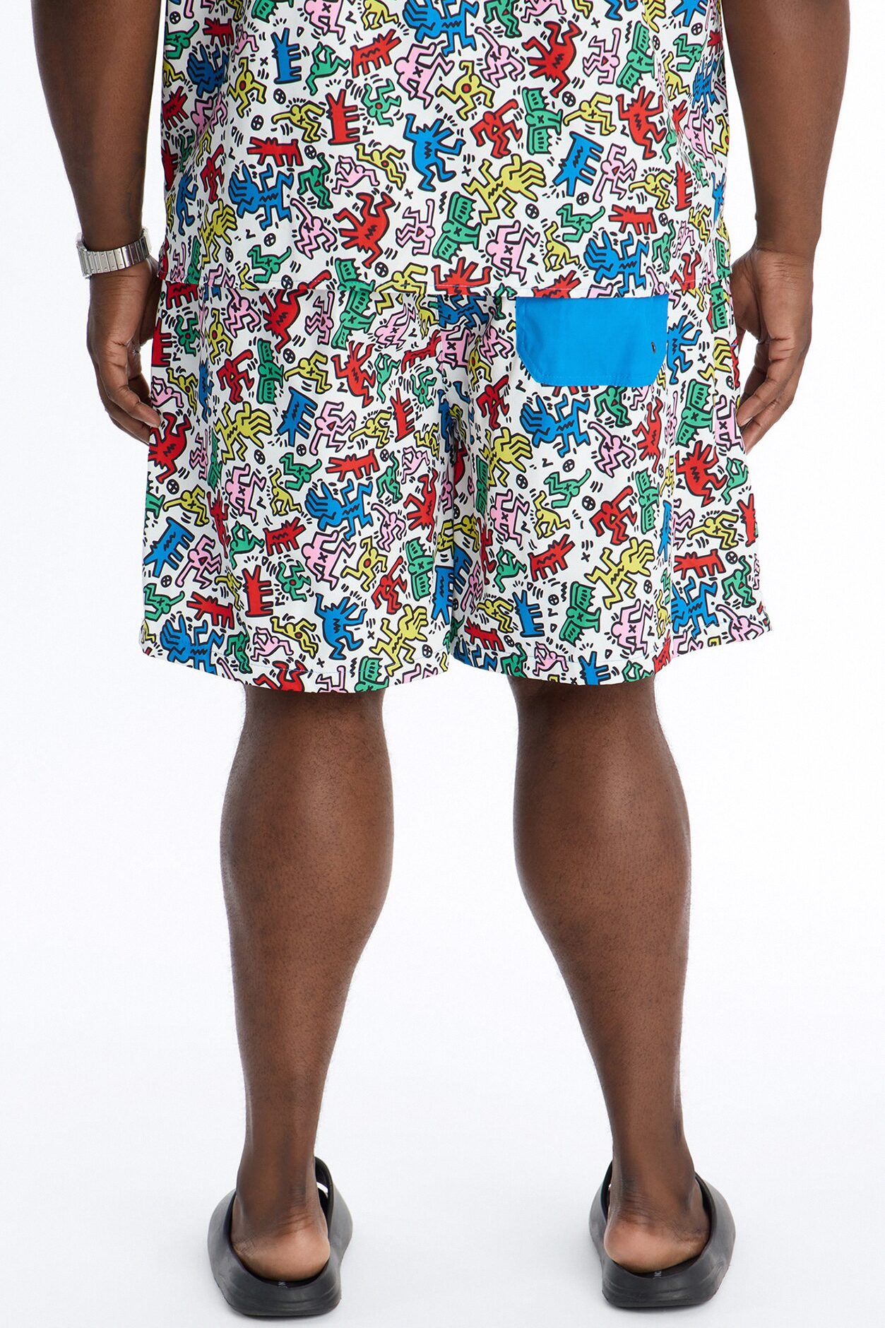 Keith Haring Drip Swim Trunk 7″ - Multi Color
